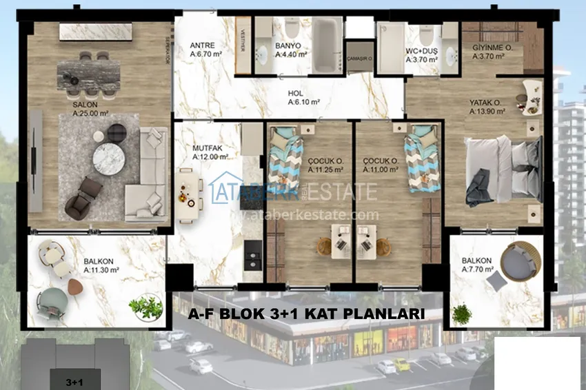 Купить дешево Масштабный проект жилого комплекса в районе Дошемеалты – Анталия 1 