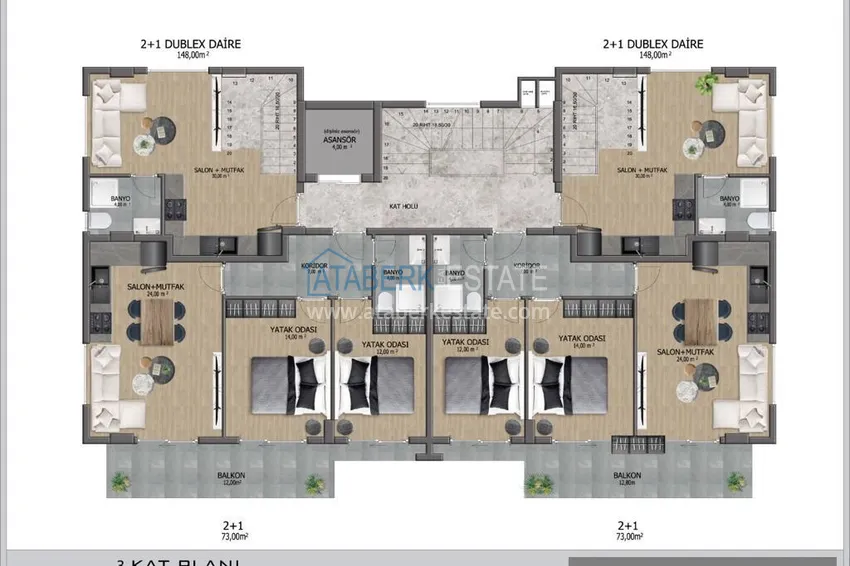 Купить дешево Новый проект малоэтажного жилого комплекса в районе Оба 1 