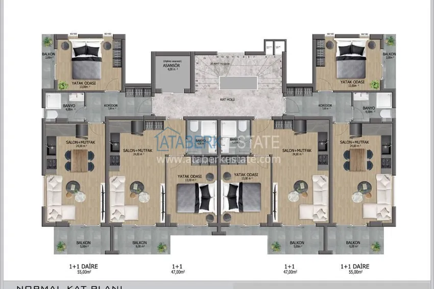 Купить дешево Новый проект малоэтажного жилого комплекса в районе Оба 2 