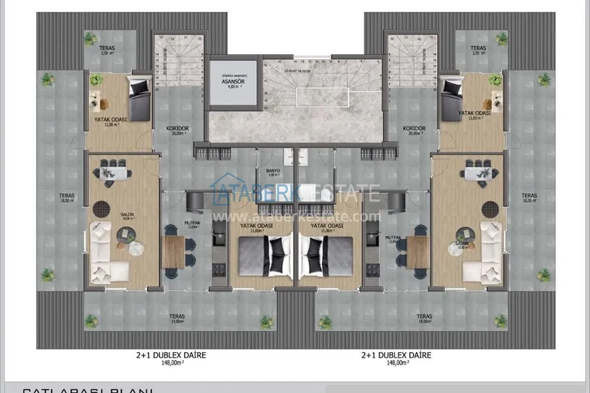 Купить дешево Новый проект малоэтажного жилого комплекса в районе Оба 3 