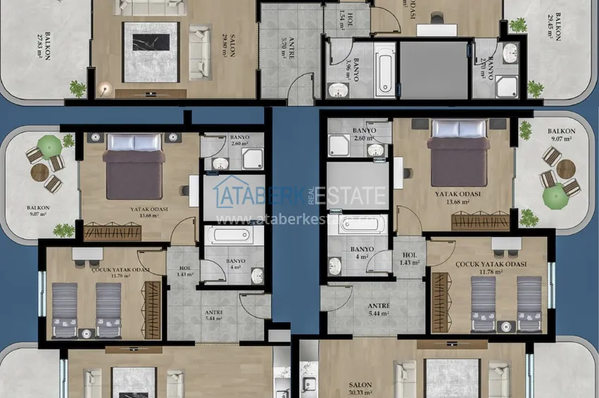 Купить дешево Новый строящийся проект жилого комплекса в Алании - район Махмутлар 4 