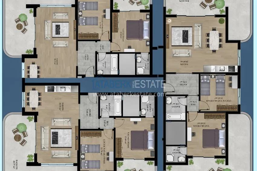 Купить дешево Новый строящийся проект жилого комплекса в Алании - район Махмутлар 9 