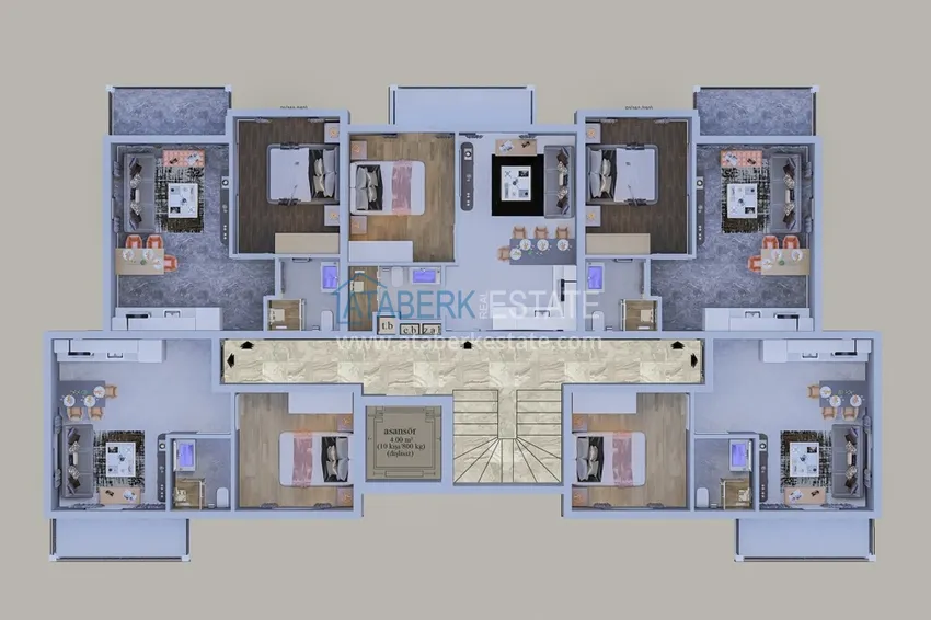 Купить дешево Новый жилой комплекс в Алании, район Каргыджак 1 