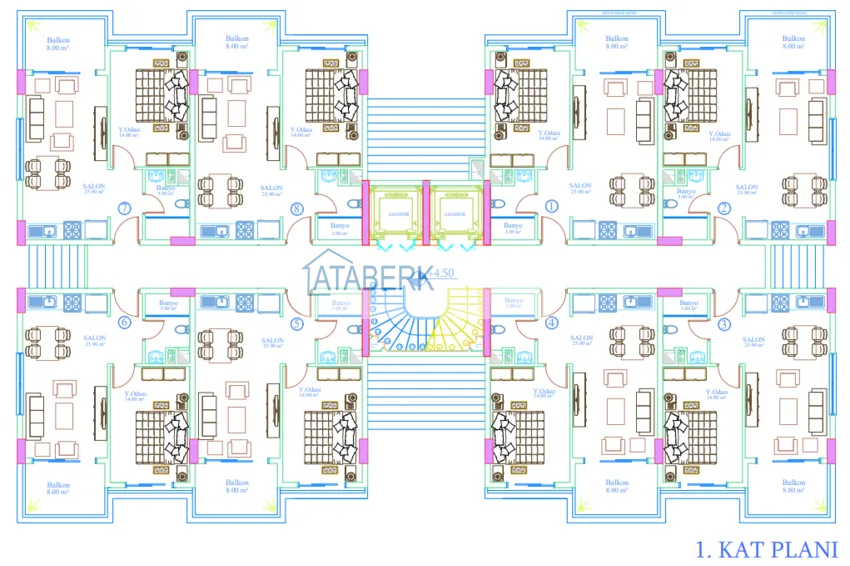 Купить дешево Квартиры в Алании район Окурджалар – новый проект офф-плана на первой береговой  2 