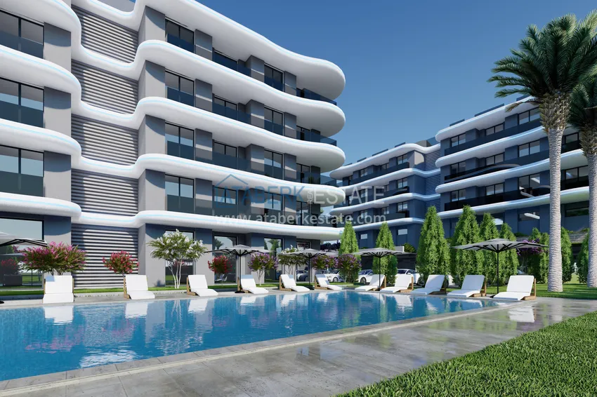 Квартиры в Алании район Окурджалар – новый проект офф-плана на первой береговой  5 