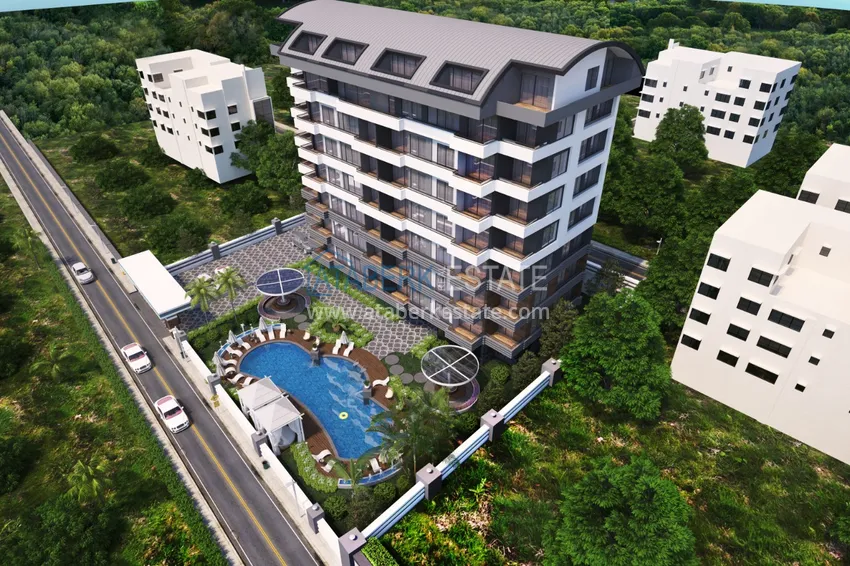 Квартира в Авсалларе в строящемся комплексе от инвестора на расстоянии 1,2 км от Средиземного моря 2 