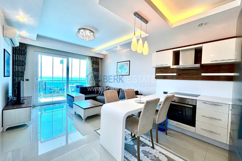 Приобрести Квартира в Махмутларе меблированная с открытым видом на море  1 