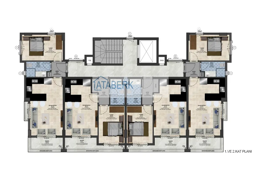 Купить дешево Новый проект малоэтажной резиденции в Алании район Оба 1 