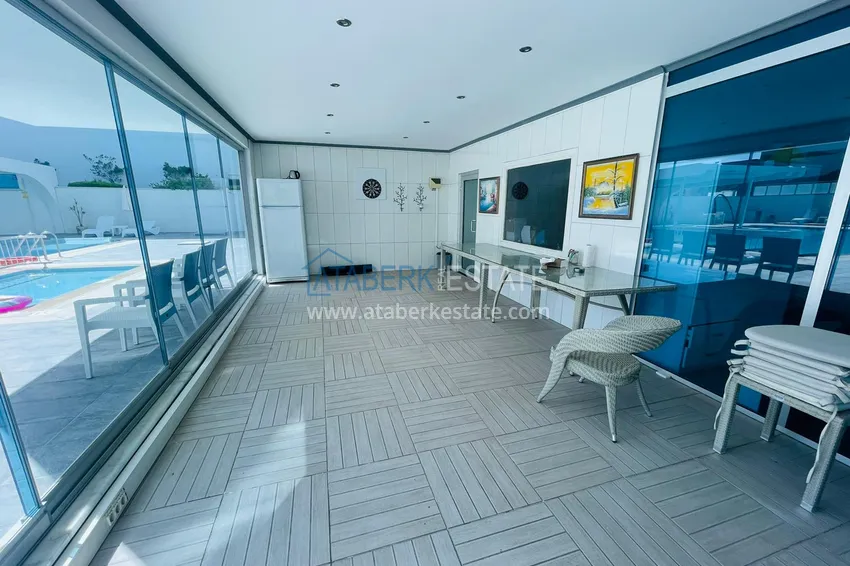 Двухуровневый пентхаус в Алании район Кестель с мебелью 11