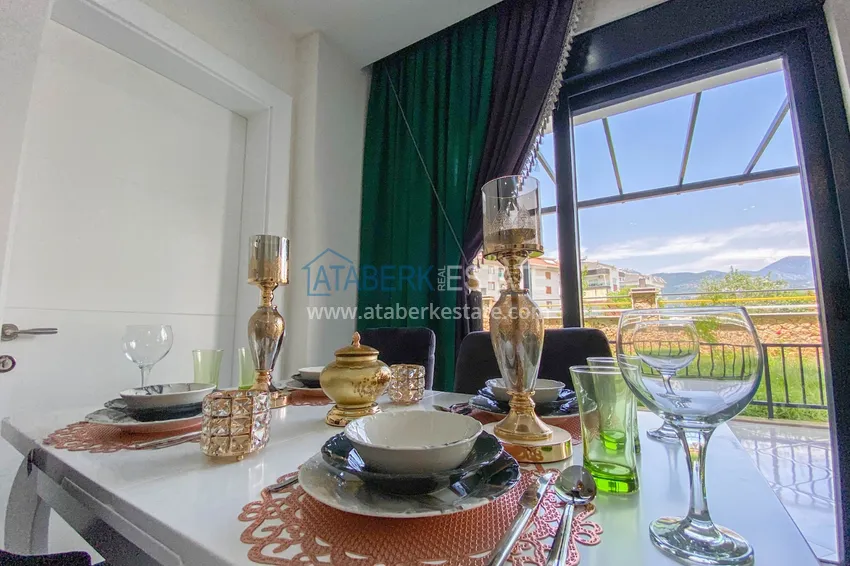 Приобрести Садовый дуплекс в Алании – район Оба с чистовой отделкой и новой мебелью 15 