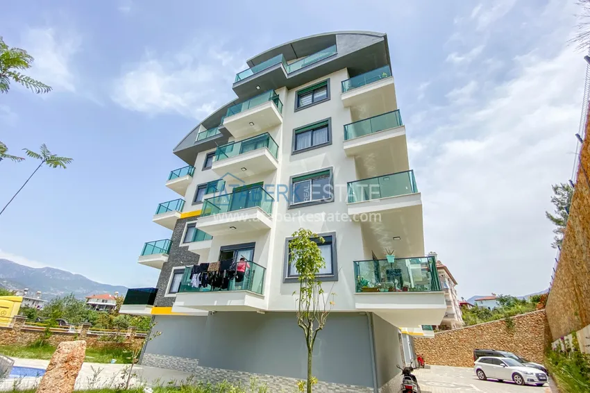 Садовый дуплекс в Алании – район Оба с чистовой отделкой и новой мебелью 11 