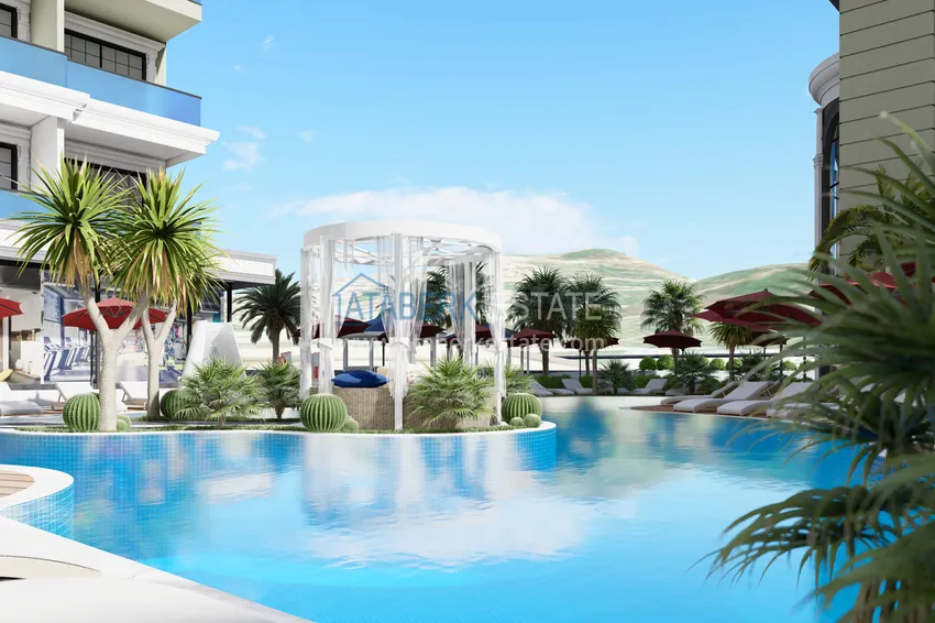 Квартира в новом жилом комплексе в районе Каргыджак в Алании 14