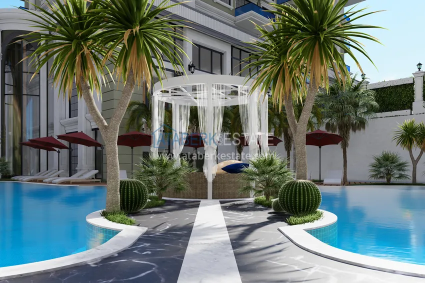 Квартира в новом жилом комплексе в районе Каргыджак в Алании 15