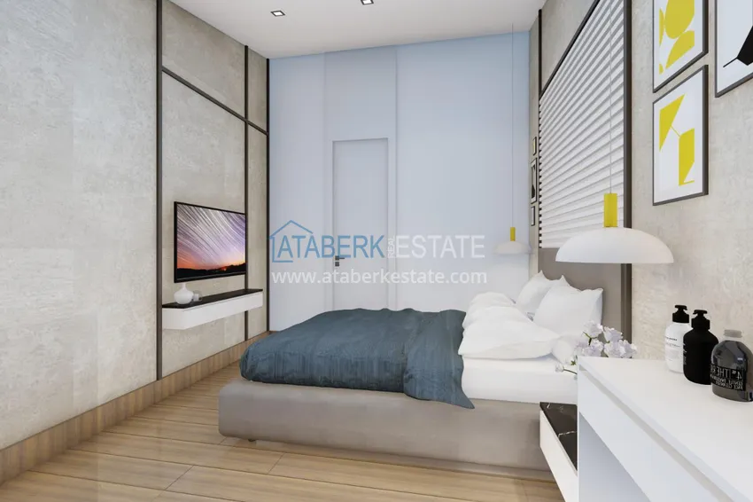 Приобрести Квартиры в центре Алании двухкомнатные с чистовой отделкой в молодом современном комплексе  3 