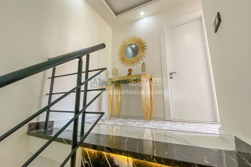 Приобрести Садовый дуплекс в Алании – район Оба с чистовой отделкой и новой мебелью 21 