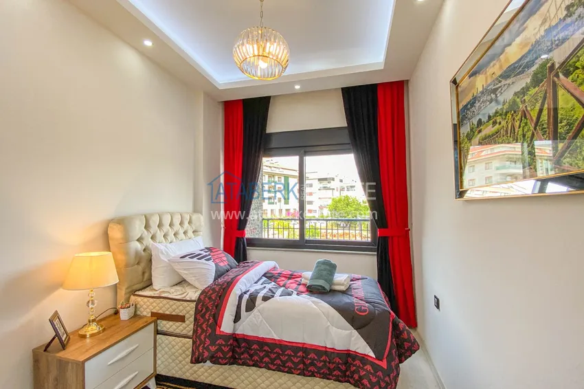 Приобрести Садовый дуплекс в Алании – район Оба с чистовой отделкой и новой мебелью 24 