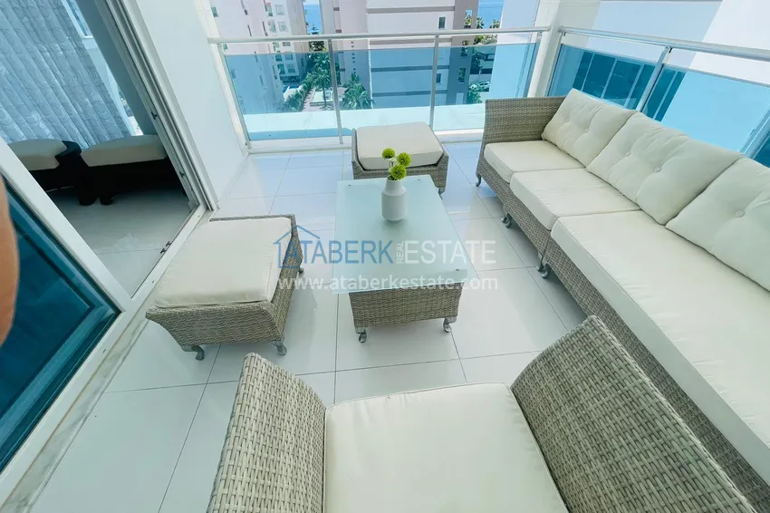 Приобрести Двухуровневый пентхаус в Алании район Кестель с мебелью 22