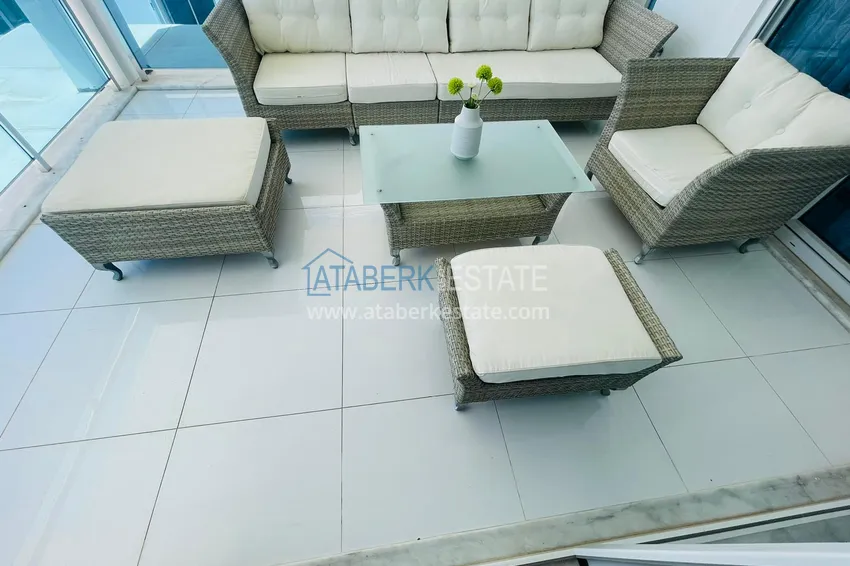 Приобрести Двухуровневый пентхаус в Алании район Кестель с мебелью 23