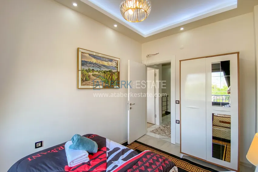 Приобрести Садовый дуплекс в Алании – район Оба с чистовой отделкой и новой мебелью 27 