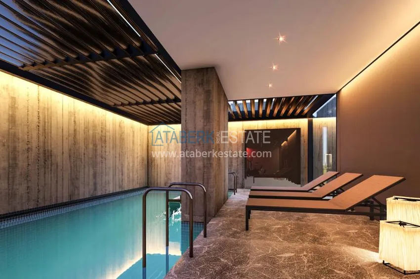 Квартира в центре Алании в комплексе на этапе строительства 14 