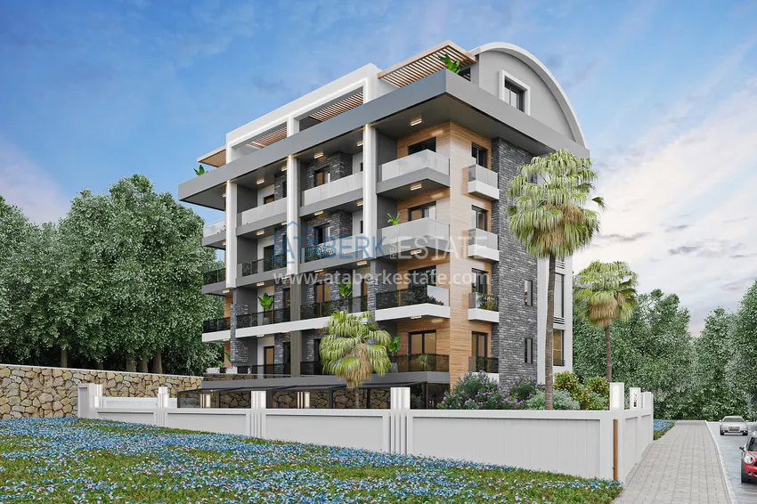 Новый проект малоэтажной резиденции в Алании район Оба 1 