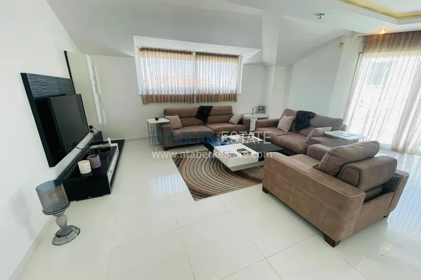 Приобрести Двухуровневый пентхаус в Алании район Кестель с мебелью 3