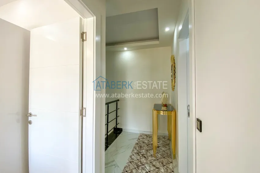 Приобрести Садовый дуплекс в Алании – район Оба с чистовой отделкой и новой мебелью 28 