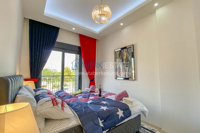 Приобрести Садовый дуплекс в Алании – район Оба с чистовой отделкой и новой мебелью 29 