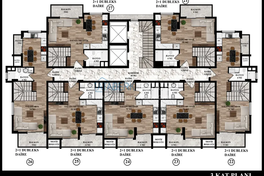 Купить дешево Новый проект малоэтажного жилого комплекса, в районе Оба 3 