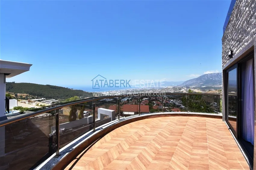 Приобрести Видовая вилла в горах – Алания, район Каргыджак меблированная с частным бассейном 34