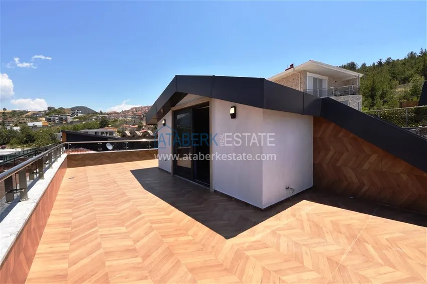 Приобрести Видовая вилла в горах – Алания, район Каргыджак меблированная с частным бассейном 38