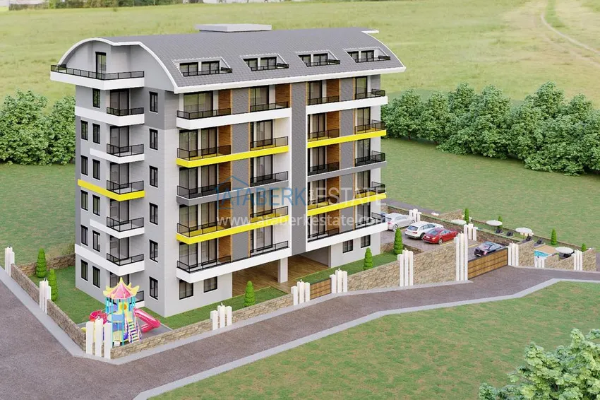 Квартира с чистовой отделкой в Авсалларе в строящемся комплексе от инвестора 3