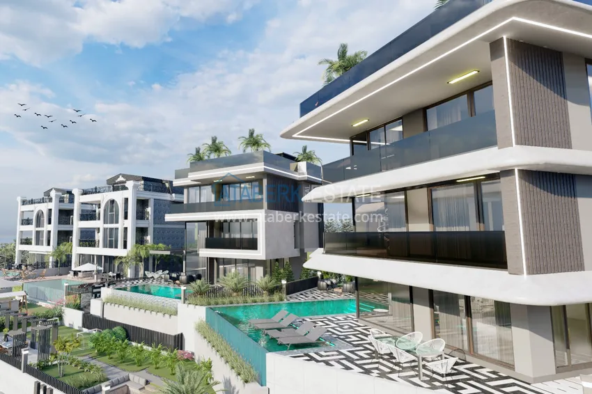 Вилла в Каргыджаке в эксклюзивном комплексе на этапе строительства  1 