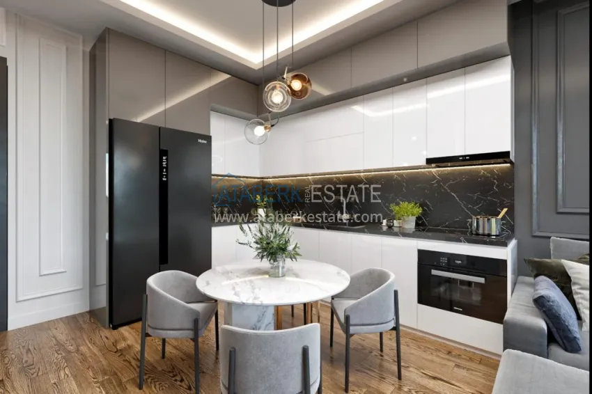 Приобрести Квартиры 1+1, 4+1 в новом инвестиционно-привлекательном жилом комплексе в Алании, район Паяллар 3