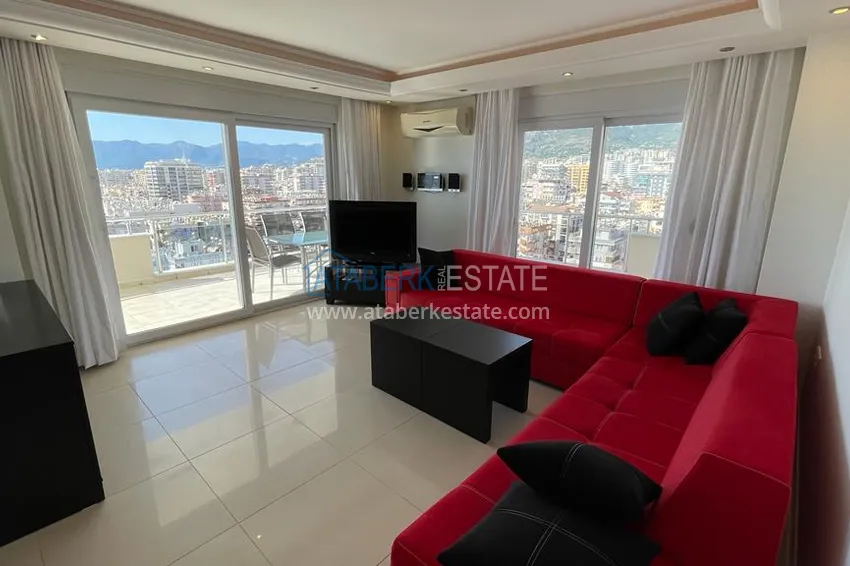 Приобрести Пентхаус-дуплекс в Махмутларе с прямым видом на море и горы, первая береговая 3 