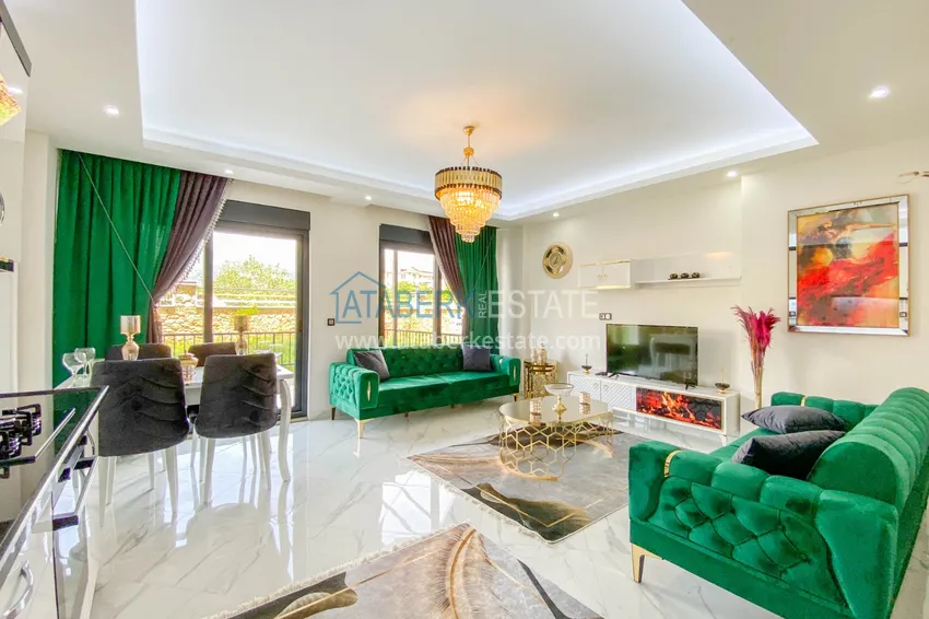 Приобрести Садовый дуплекс в Алании – район Оба с чистовой отделкой и новой мебелью 5 