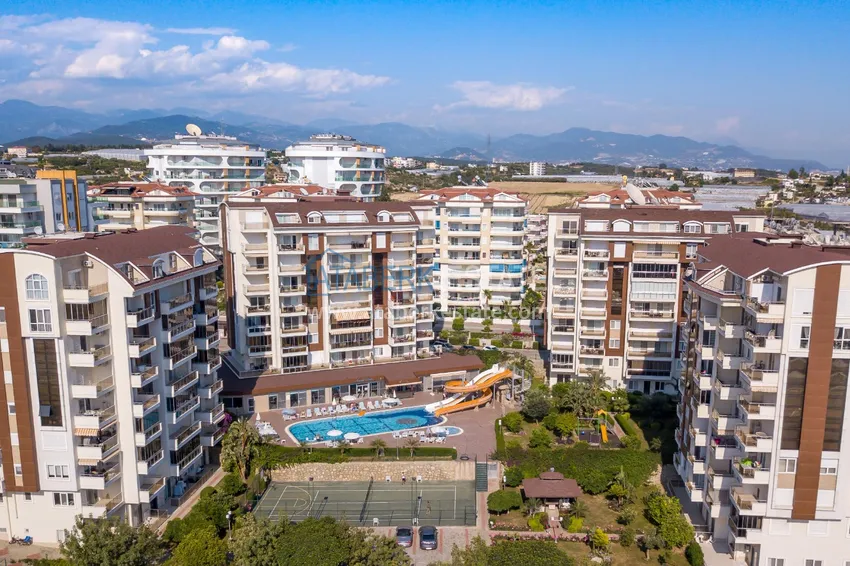 Квартира двухкомнатная с видом на море в комплексе с частным пляжем в Авсалларе 28 