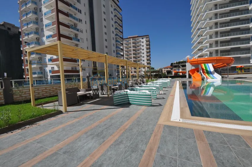 Дуплекс в Махмутларе с мебелью и застекленным балконом в благоустроенной резиденции 6 