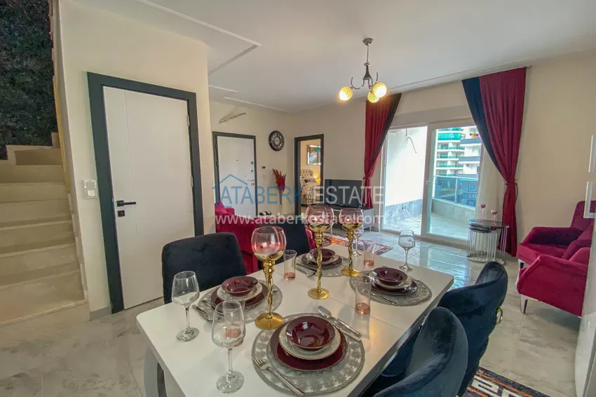 Приобрести Пентхаус в Алании - район Махмутлар, двухуровневый с новой мебелью 6