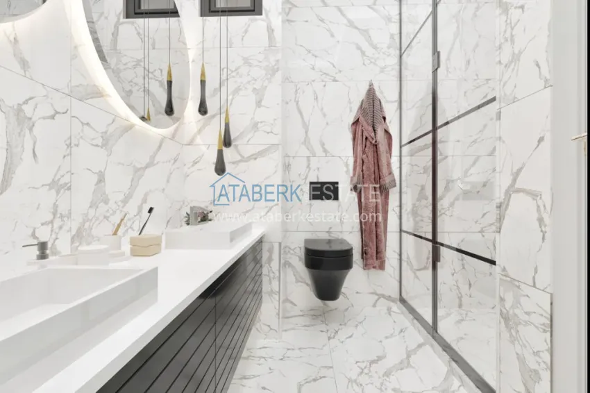 Приобрести Квартиры 1+1, 4+1 в новом инвестиционно-привлекательном жилом комплексе в Алании, район Паяллар 7