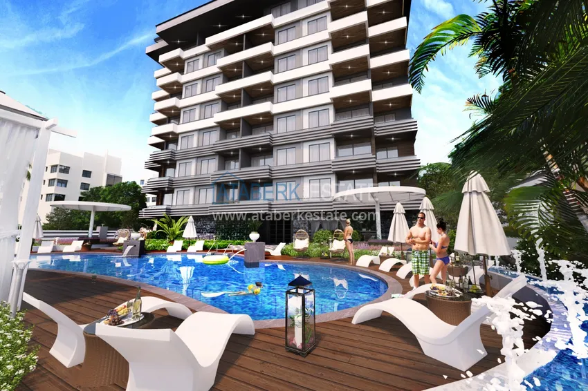 Квартира в Авсалларе в строящемся комплексе от инвестора на расстоянии 1,2 км от Средиземного моря 8 