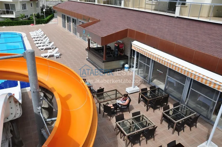 Квартира двухкомнатная с видом на море в комплексе с частным пляжем в Авсалларе 9 