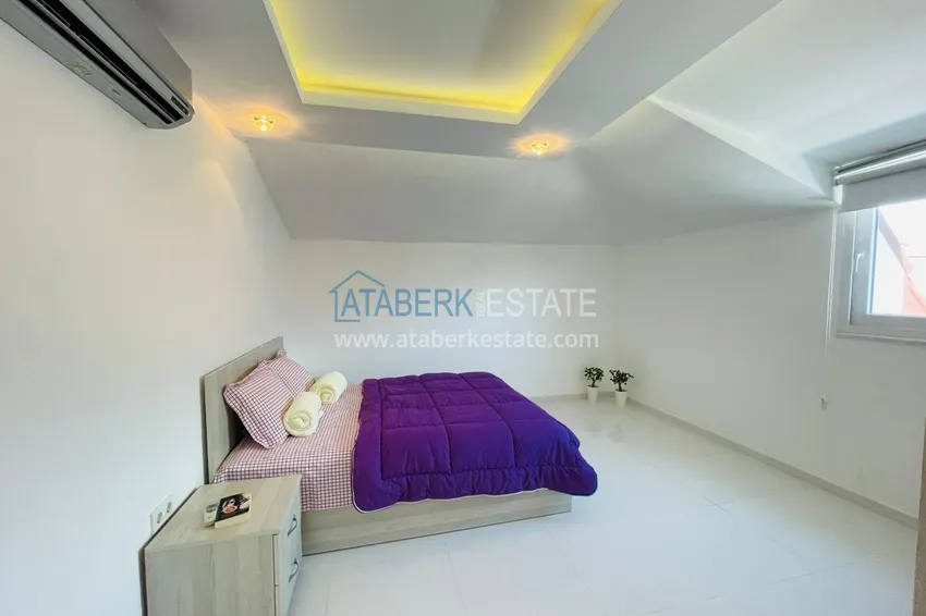 Приобрести Двухуровневый пентхаус в Алании район Кестель с мебелью 10