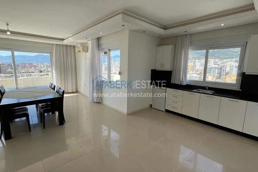 Приобрести Пентхаус-дуплекс в Махмутларе с прямым видом на море и горы, первая береговая 8 