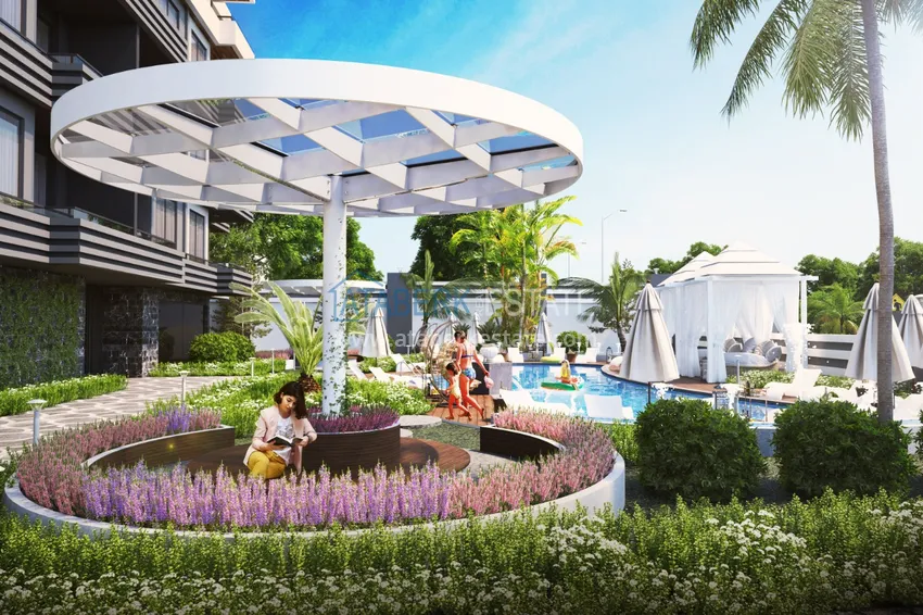 Квартира в Авсалларе в строящемся комплексе от инвестора на расстоянии 1,2 км от Средиземного моря 10 