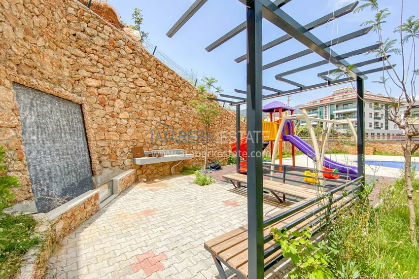 Садовый дуплекс в Алании – район Оба с чистовой отделкой и новой мебелью 10 