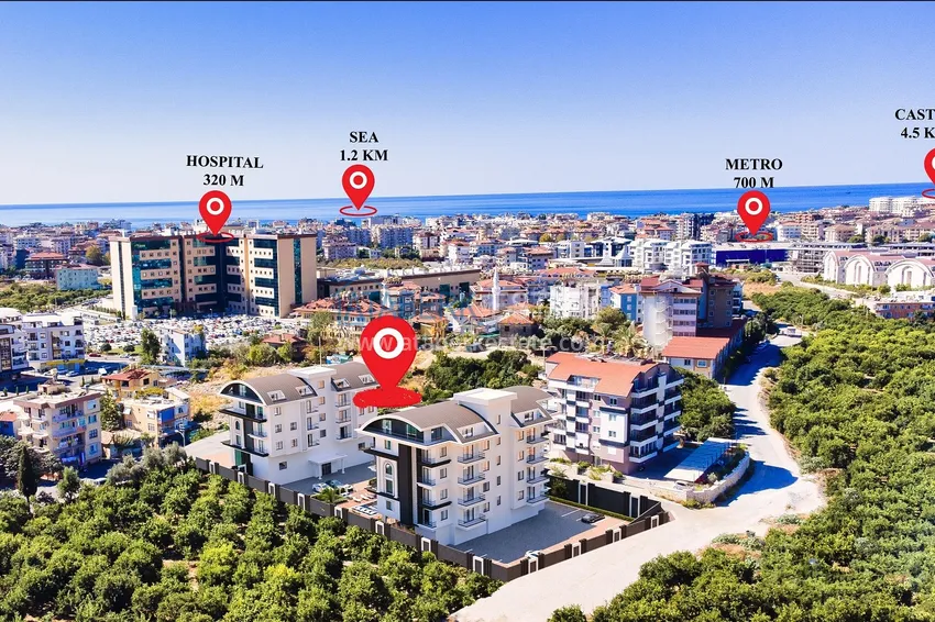 Новый проект малоэтажного жилого комплекса, в районе Оба 16 