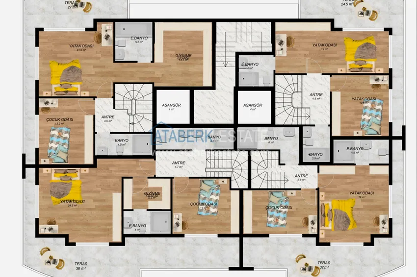 Купить дешево Новый проект офф-плана многоквартирного жилого комплекса в центре Аланьи 8 