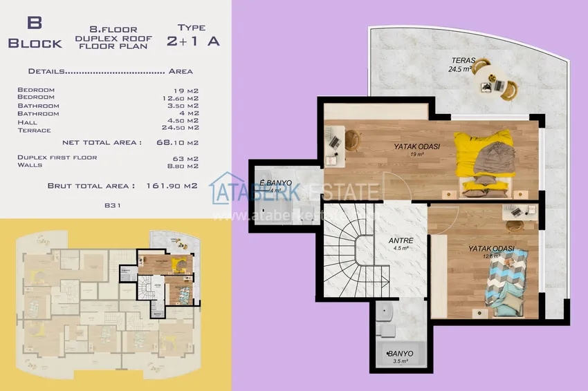Купить дешево Новый проект офф-плана многоквартирного жилого комплекса в центре Аланьи 15 