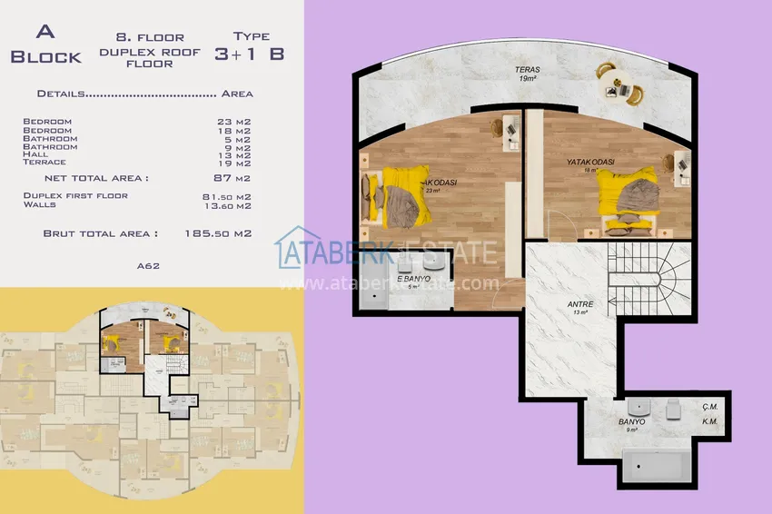 Купить дешево Новый проект офф-плана многоквартирного жилого комплекса в центре Аланьи 19 